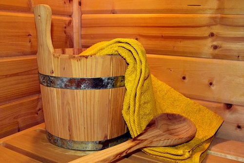 Miesten saunailta Norvajärvellä Miesten saunailta Norvajärvellä