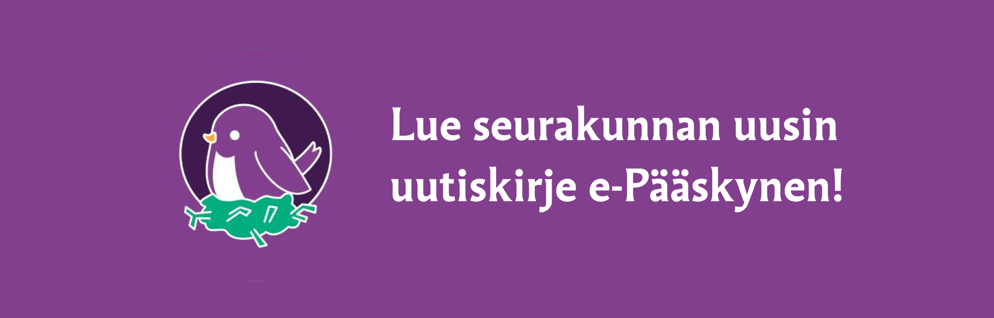 Lue uusin seurakunnan e-uutiskirje e-Pääskynen!