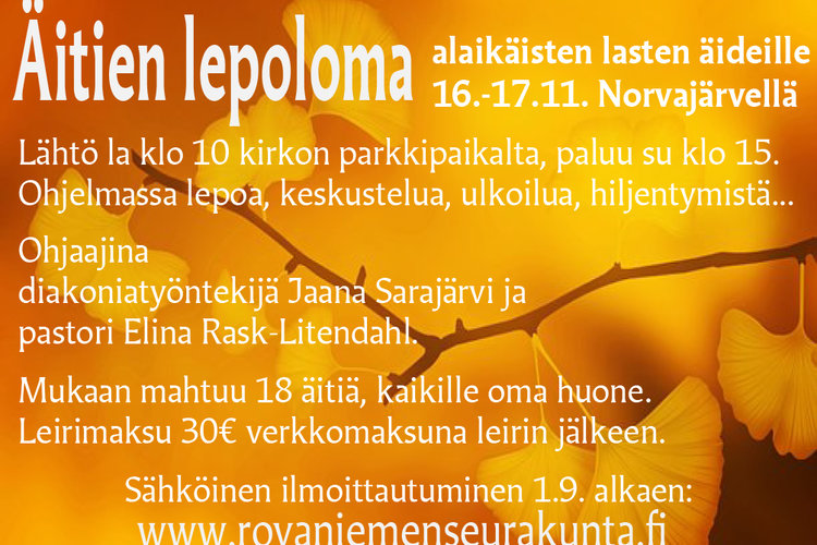 Äitien lepoloma Äitien lepoloma