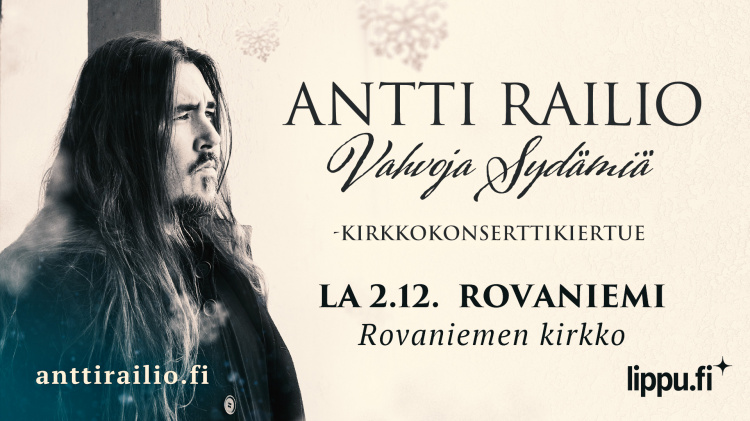 Antti Railio ja konserttikiertueen infoteksti