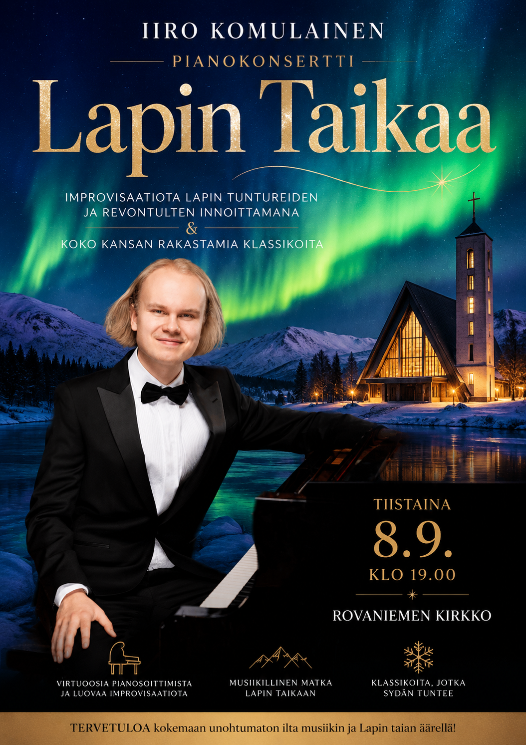 Lapin taikaa - pianokonsertti, Iiro Komulainen.