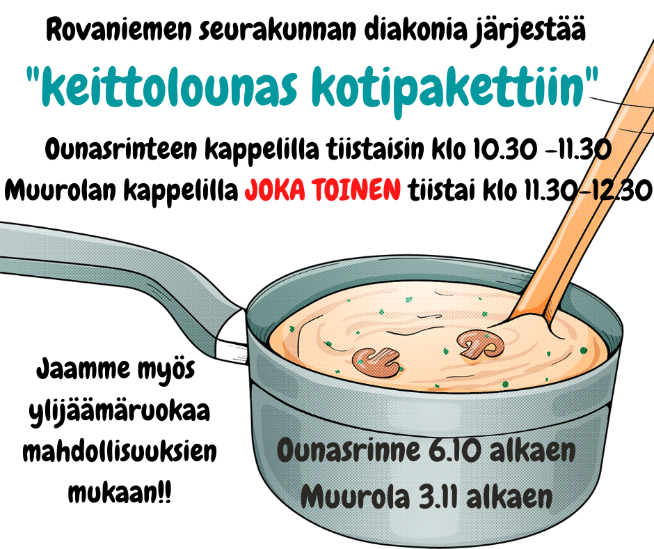 Kaikenikäisten- ja perhekerho Mainos ruokajakelusta
