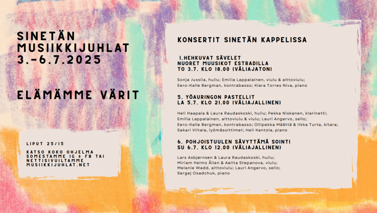 Hehkuvat sävelet - Sinetän musiikkijuhlien Etkokonsertti Sinetän musiikkijuhlat