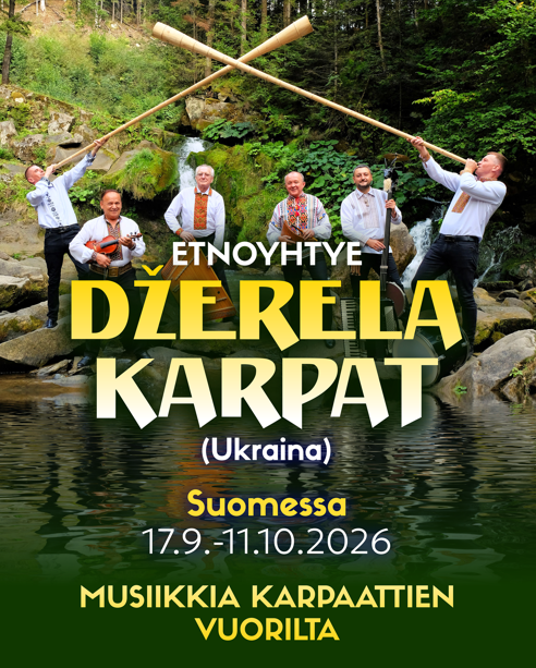 Metsätausta ja etnoyhtyeen kuva