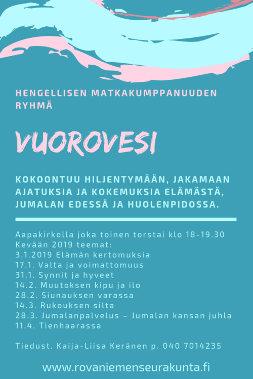 Vuorovesi - hengellisen matkakumppanuuden ryhmä Vuorovesi - hengellisen matkakumppanuuden ryhmä