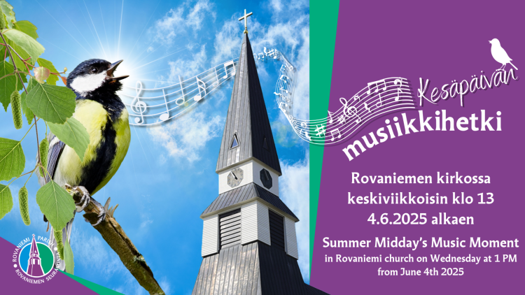 Kesäpäivän musiikkihetki Rovaniemen kirkko ja tiltaltti
